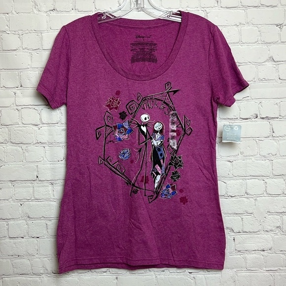 The Nightmare Before Christmas Tee with Jack and Sally - Picture 1 of 9